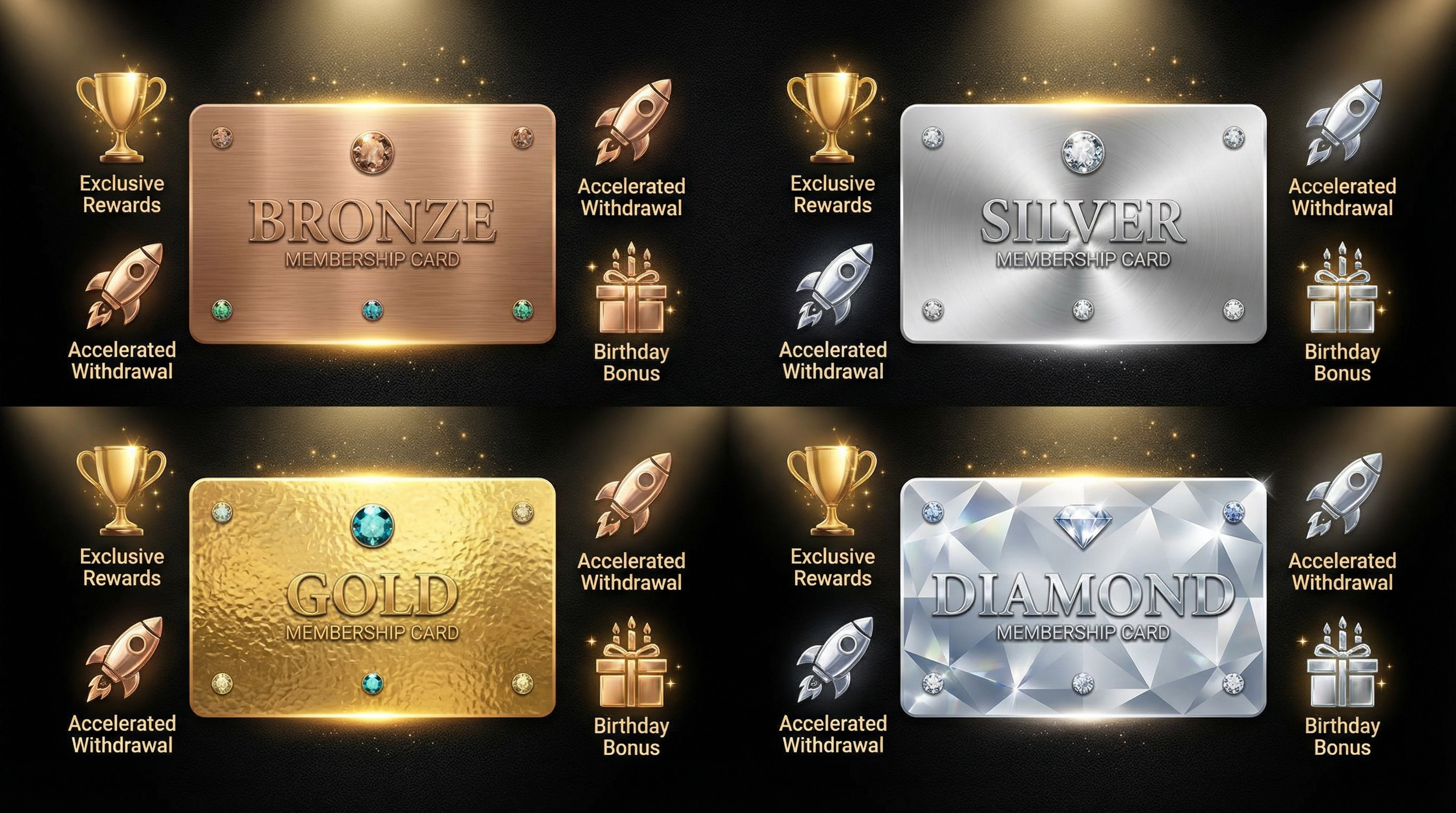 VIP会员等级和专属特权展示